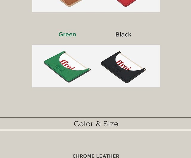 ◇ffroi◇ demi card holder_4color demi card holder_black / wallet / 4 color - Shop ffroi