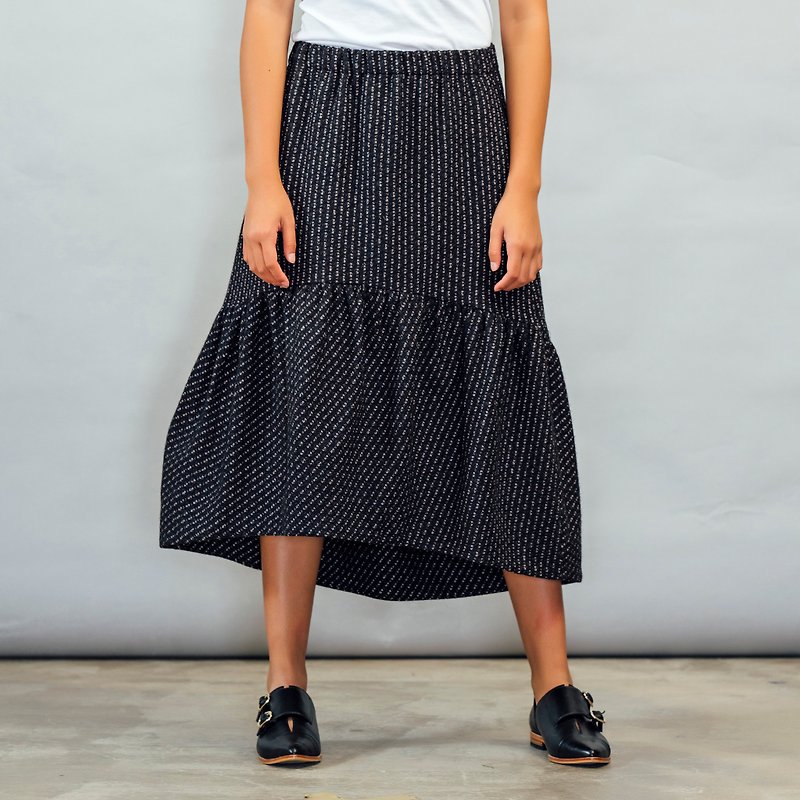Dark blue striped tutu skirt - skirt length can be modified and adjusted for free - Skirts - Wool Blue
