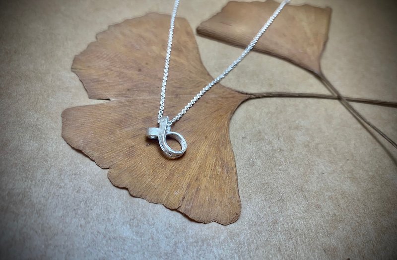The trajectory of a small sterling silver pendant - Necklaces - Silver Silver