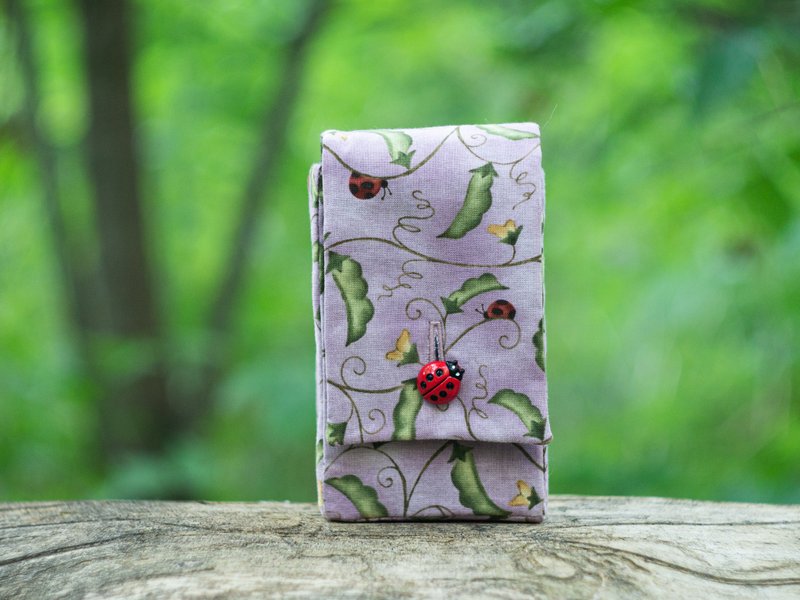 Summer Purple Ladybu Cotton Tarot Cards Case Oracle Deck Pouch Tarot Deck Holder - Other - Cotton & Hemp Purple