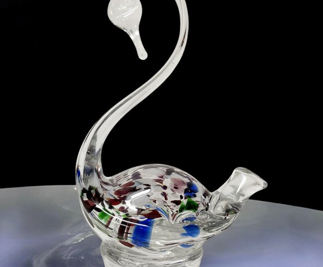 Salviati｜murano/ムラーノ｜ガラスオブジェクト｜白黒｜鳥｜ Salviati｜murano/ムラーノ｜ガラスオブジェクト｜白黒｜鳥｜