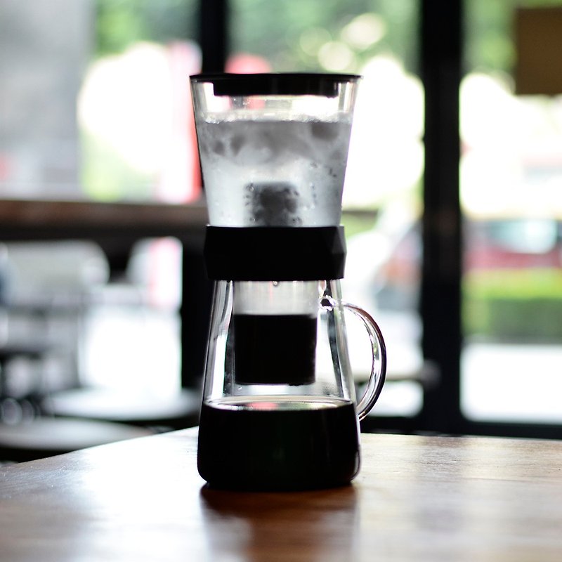 Driver dual-purpose ice drip coffee maker-600ml (black) - Coffee Pots & Accessories - Glass Transparent