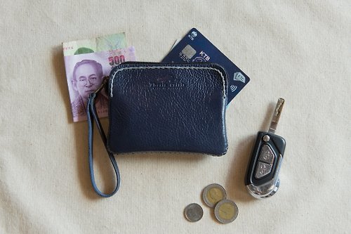 Thesis Crisis TRIPLET MINI-NAVY/DARK BLUE (LEATHER SMALL COIN PURSE)