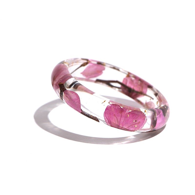 Designer series [cherry blossoms] - Cloris Gift Wing flower bracelet - สร้อยข้อมือ - พืช/ดอกไม้ สึชมพู