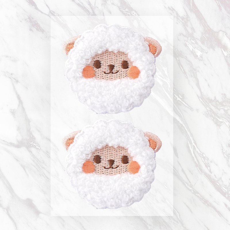 Sheep bleating sheep embroidered heat transfer stickers for cloth - Stickers - Waterproof Material 