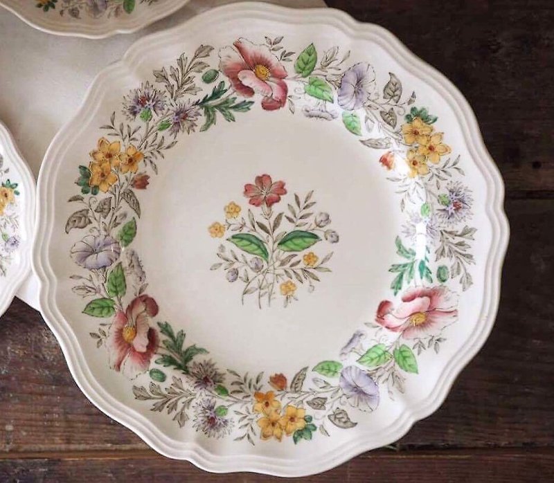 Royal Dalton Flower Plate (J) - Small Plates & Saucers - Porcelain Multicolor