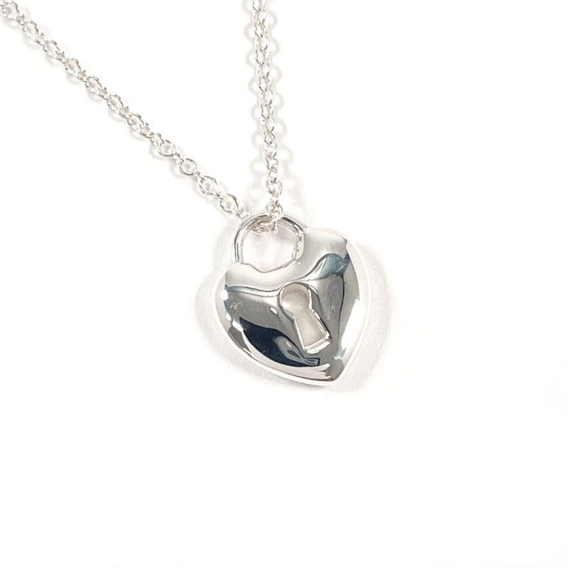 【日本直送 中古美品】ティファニー TIFFANY&Co. ネックレス ロック ハート 鍵穴 南京錠 シルバー925 アクセサリー ジュエリー - 項鍊 - 純銀 銀色