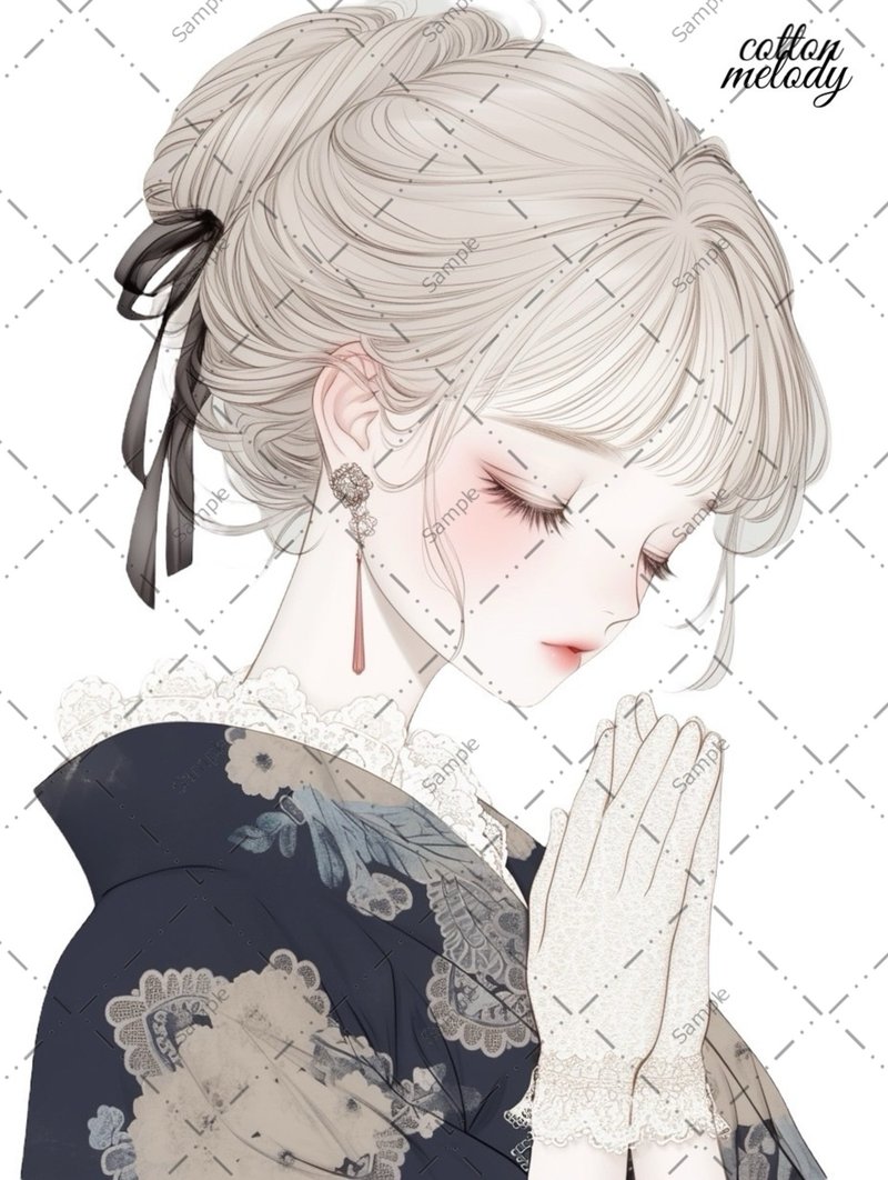 original sticker no.1486 人物ステッカー オリジナルステッカー 人物ステッカー 女の子ステッカー オリジナル人物ステッカー - 貼紙 - 紙 
