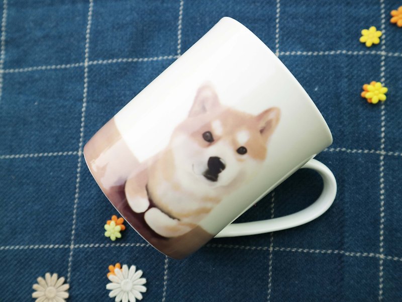 Shipped within 48 hours-Shiba Inu bone china mug - แก้วมัค/แก้วกาแฟ - เครื่องลายคราม 