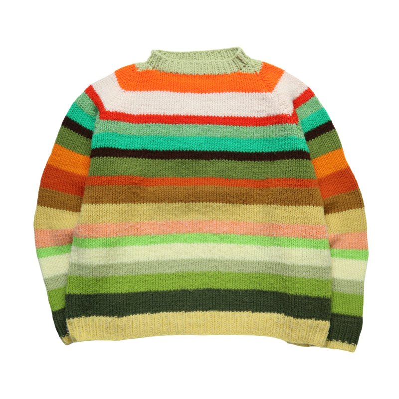 colorful striped knitted vintage sweater - สเวตเตอร์ผู้หญิง - อะคริลิค 