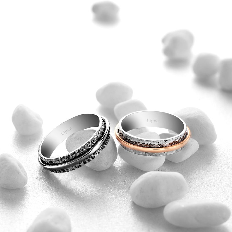 Wedding Ring Series-Hug Hug - Couples' Rings - Precious Metals Silver