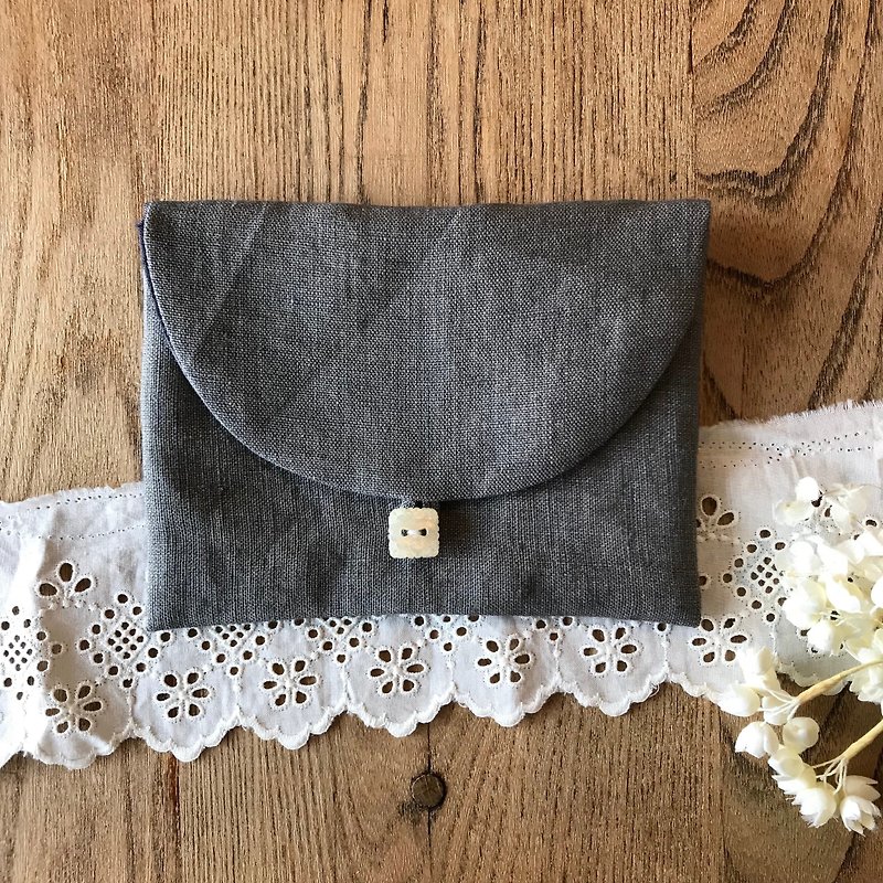 Small pouch (gray) - Toiletry Bags & Pouches - Cotton & Hemp Gray
