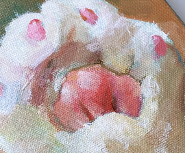 絵画。原画手描 手描き絵画「月の素顔」日本画 オリジナル 原画 手描き