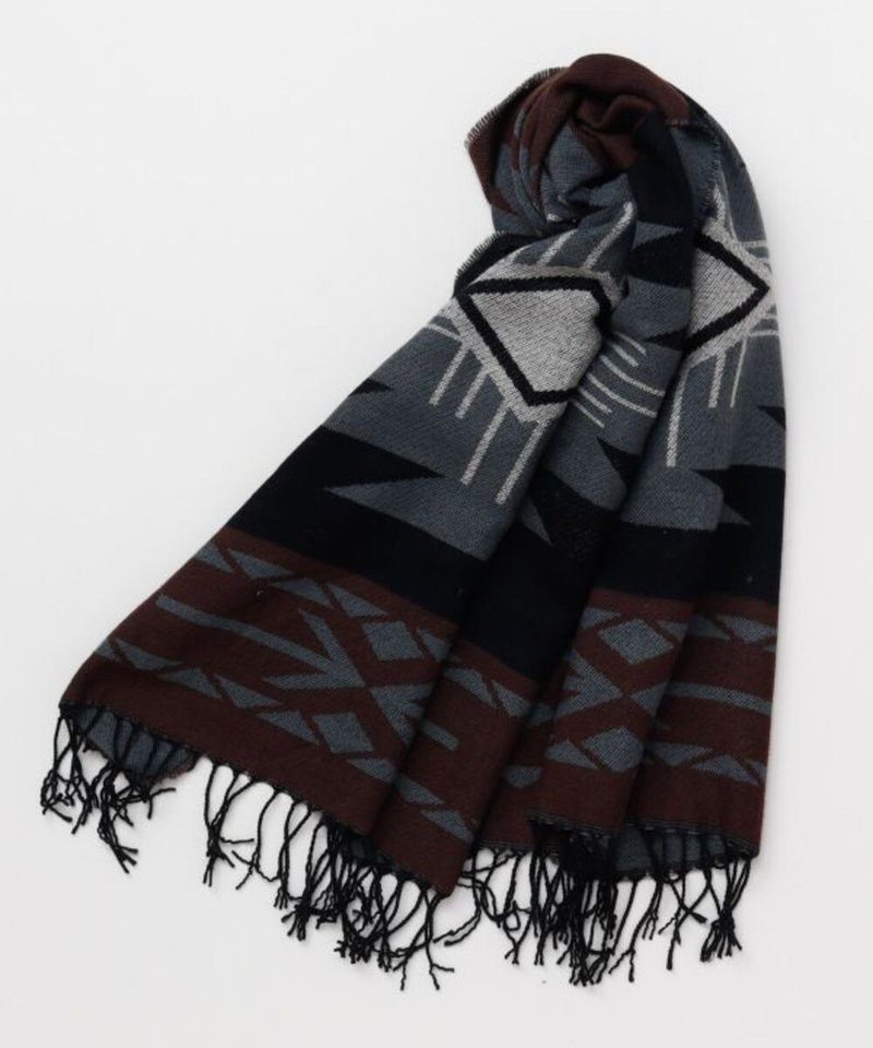 Warm autumn and winter Ortega totem scarf shawl - Knit Scarves & Wraps - Cotton & Hemp 