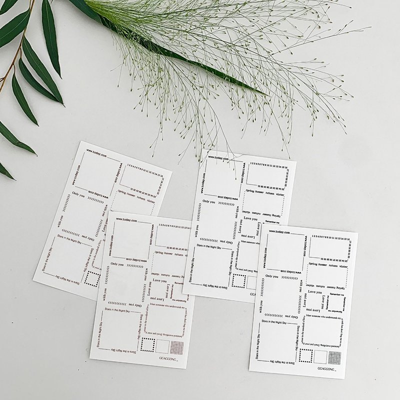 Square lettering sticker - สติกเกอร์ - วัสดุอื่นๆ 