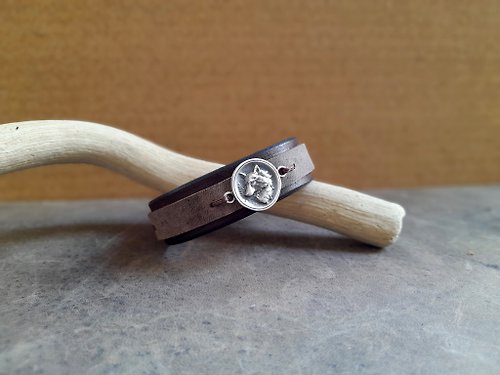 Luckysevenleather Silver 925 Wolf Bracelet, White Fang, Great Nordic Wolf, Gray Wolf, Gift Idea