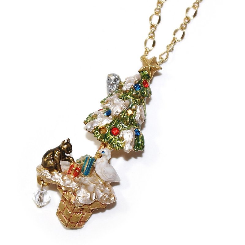 Momi Fir Fir Tree Necklace NE381 - Necklaces - Other Metals Multicolor