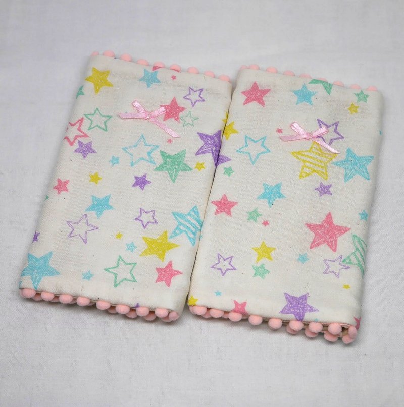 Japanese Handmade 8-layer-gauze droop sucking pads - Bibs - Cotton & Hemp Pink