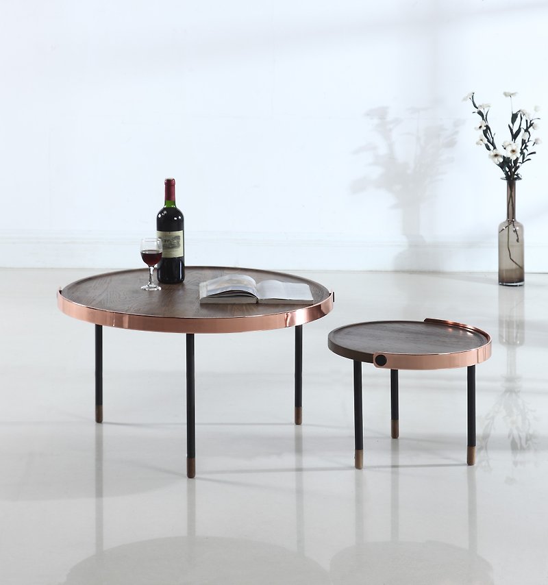 [Limited combination price] camino CARMEL classic Bronze coffee table solid wood side table coffee table - เฟอร์นิเจอร์อื่น ๆ - ไม้ หลากหลายสี