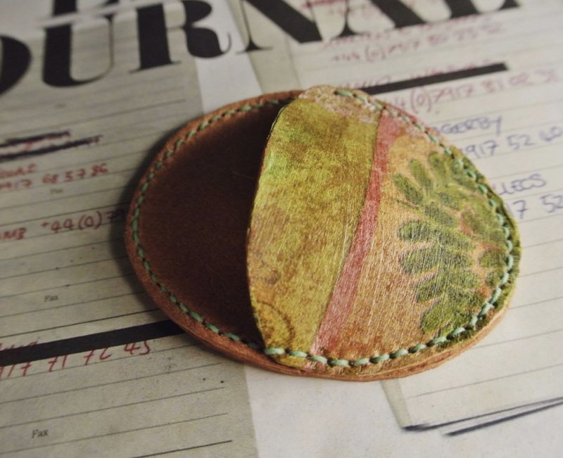 T - C  Vintage Style Leather Coin Purse - 零錢包/小錢包 - 真皮 