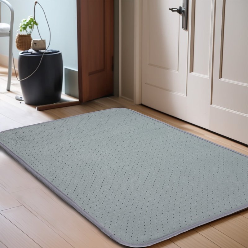 │rubber anne│Unique soft diatomaceous earth absorbent floor mat - พรมปูพื้น - วัสดุอื่นๆ สีเทา