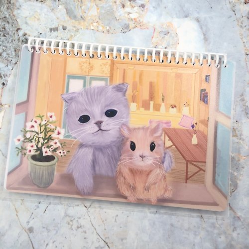 yehuna小宇宙-插畫與手作 貓與鼠的真摯友誼/B5筆記本/60張空白/活頁筆記本