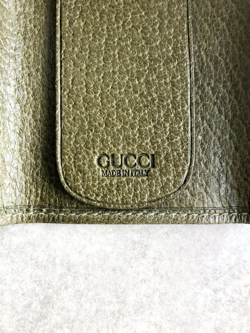 【美品】GUCCI グッチ　キーケース　キーホルダー　グリーン　レザー 日本直送 名牌中古包 】GUCCI グッチ キーケース グリーン