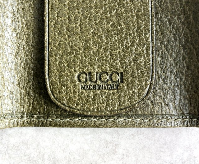日本直送 名牌中古包 】GUCCI グッチ キーケース グリーン レザー 4連