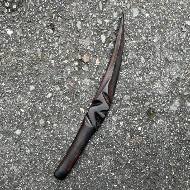 我販劍　妖刀　佛手剭　藝術木刀　手工木劍　匕首　魔劍紙鎮 - 裝飾/擺設  - 木頭 黑色