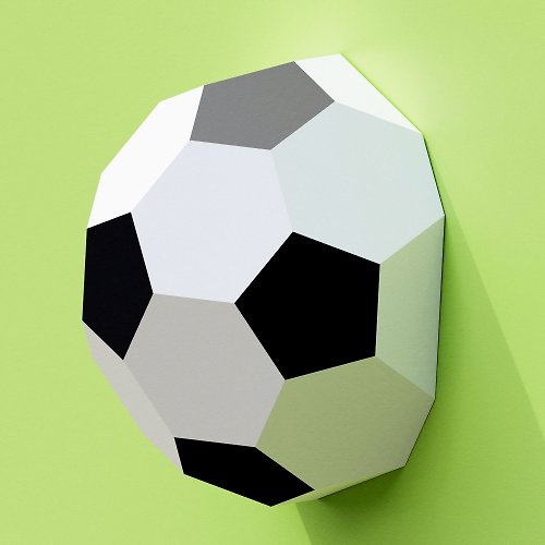 HOBBYMO DIY Paper Soccer Ball on the Wall 3D Papercraft PDF