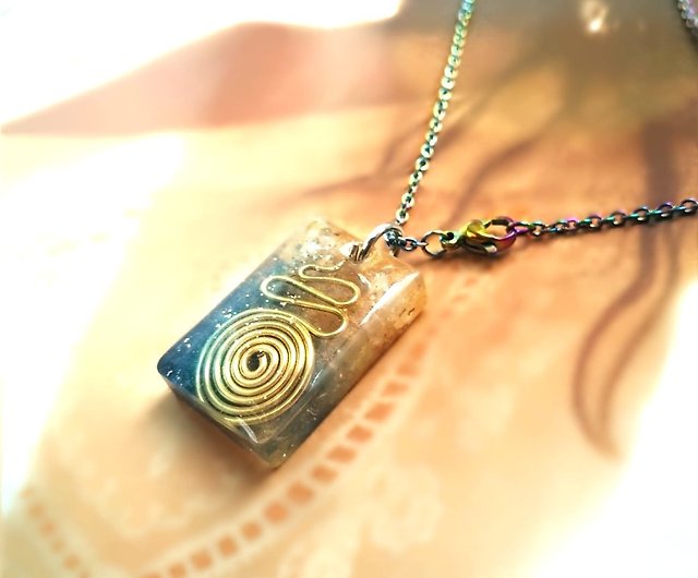 Spiral Wire Wrapped Chakra Necklace, Chakra Pendant, Rainbow