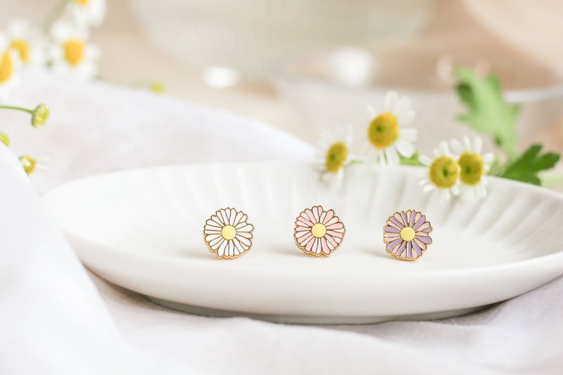 小雛菊 Daisy 花草 手鍊 項鍊 手工飾品 生日禮物 紙盒包裝 - 手鍊/手環 - 琺瑯 多色