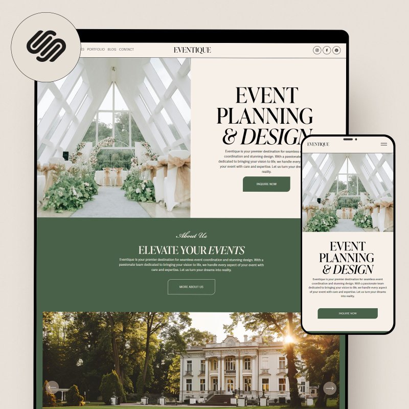 Event Planner Squarespace Website Template, Event Planning Template - 圖文模板設計 - 其他材質 