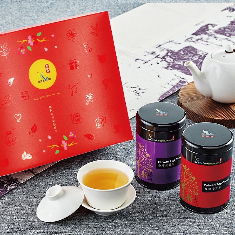 [Tea Gift Box] Taiwan Oolong Tea Gift Box High Mountain Tea Original Slices Tea Gift Taiwan Specialty Product Tea Gift Box - Tea - Other Materials 