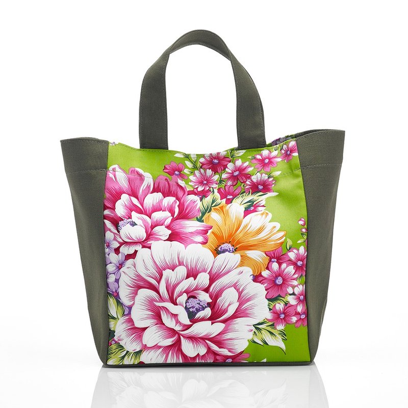 [Mr. Floral cloth] lunch bag - Handbags & Totes - Cotton & Hemp Multicolor