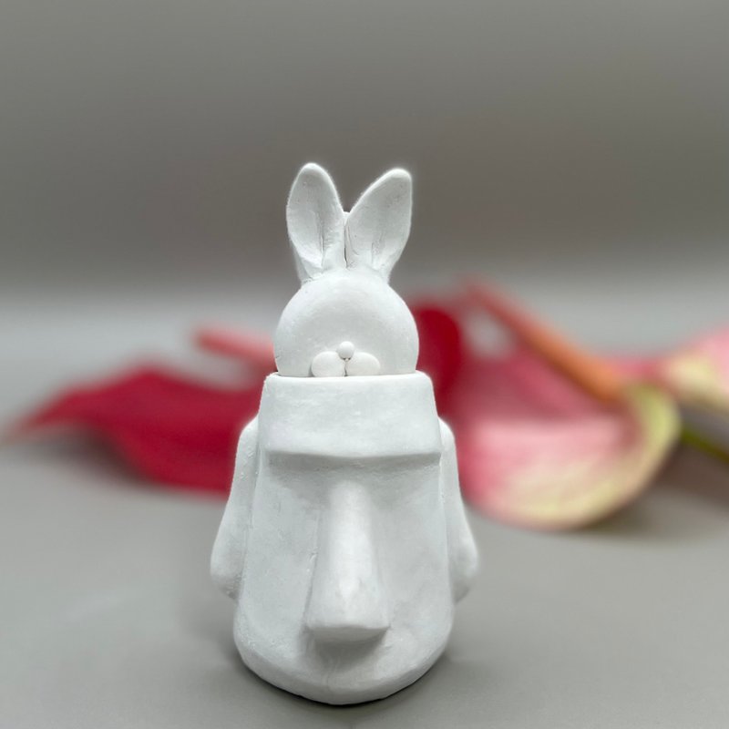 24小時超快出貨 500元 過年禮 巨石像 摩艾 Moai與兔 擴香交換禮 - 其他 - 其他材質 白色