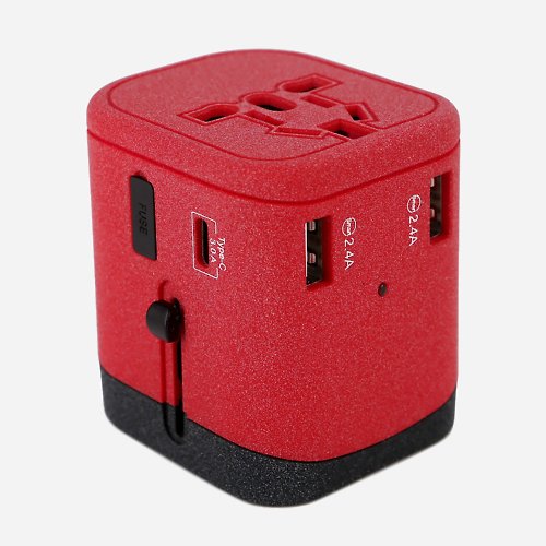 Nordace 【外遊法寶 】旅行萬用轉接插頭-3色可選-紅色 | USB接頭/Type-C