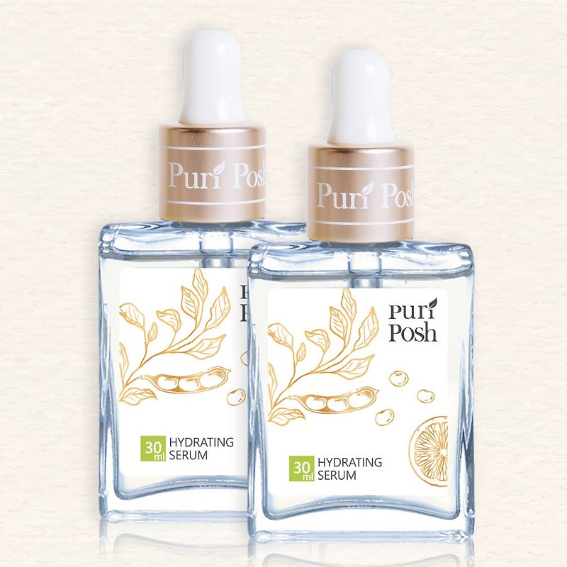 PuriPosh【Double Bottle Special】Edamame Rejuvenating Firming Essence Moisturizing Calm Soothes Sensitive Skin - Essences & Ampoules - Other Materials Transparent