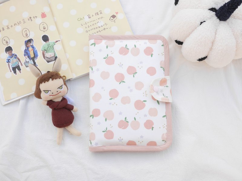 Baby manual cover mother manual cover book cover can hold two manuals peach style - Other - Cotton & Hemp 