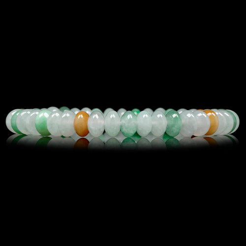 正佳珠寶 Gemsrich Jewelry 【正佳珠寶】翡翠 經典冰種福祿 6x6mm 天然A貨翡翠緬甸玉手珠