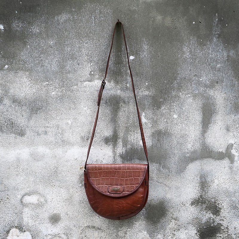 El Campero antique Italian leather shoulder bag - กระเป๋าแมสเซนเจอร์ - หนังแท้ 