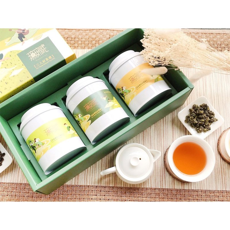 公益茶禮【無藏】阿里山愉悅茶山3入大禮盒【甜潤款】─ 暖韻甘美 - 茶葉/茶包/水果茶 - 新鮮食材 多色