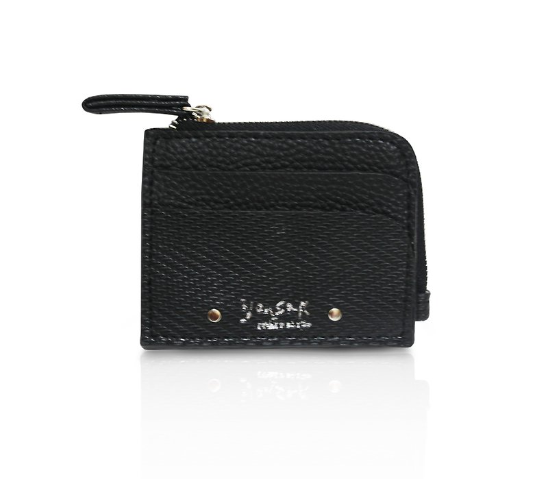 Black - card holder & coin purse - Coin Purses - Faux Leather Black