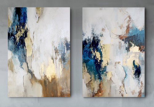アクリル画 抽象 青と金 アクリル画 抽象 青と金 アクリル画 抽象 青と金 【公式通販】