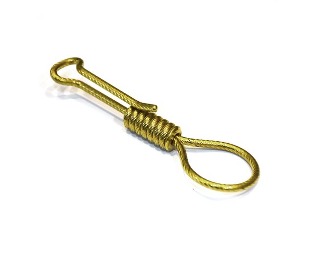 Hippodrome Studio Jeff Decker Roped Noose Brass Hanging Keyring