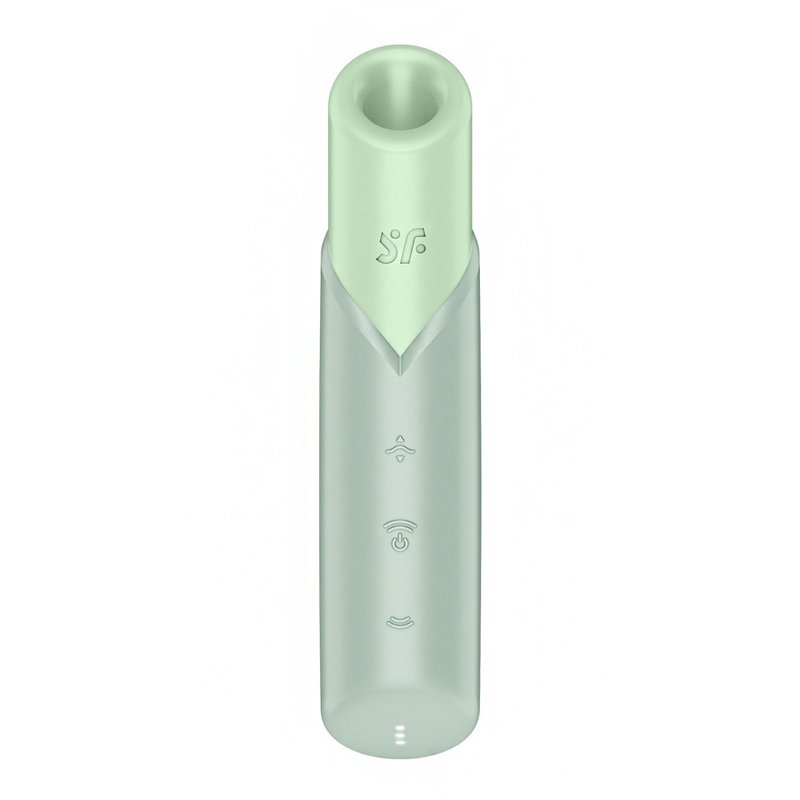 德國 Satisfyer Naughty Kiss 3D磁感律動吸吮器-粉綠 - 情趣用品 - 其他材質 