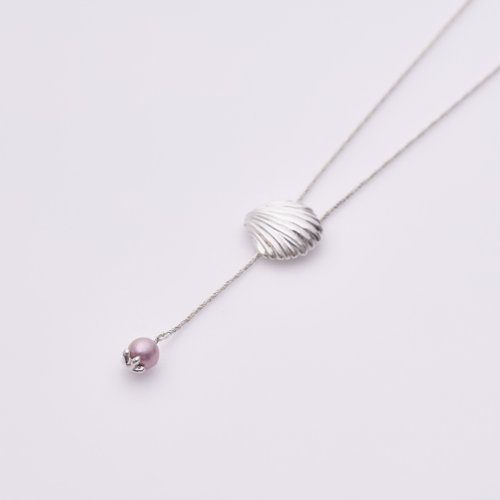 A Saving Company 貝殼珍珠Y字鍊 Y-Type shell necklace with pearl