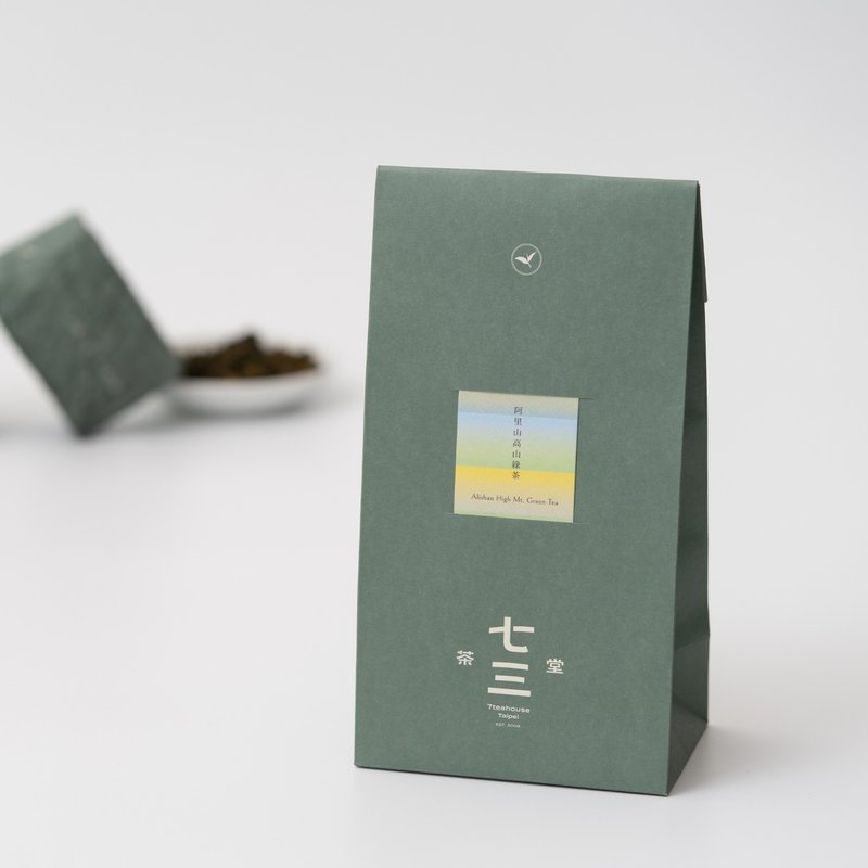 七三茶堂 精品原葉丨阿里山高山綠茶 200g–生活袋 - 茶葉/茶包/水果茶 - 紙 綠色