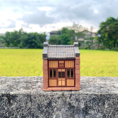 小磚疊疊樂 【DIY材料組合包】鹿港街屋/小磚塊模型/迷你紅磚/臺灣傳統築