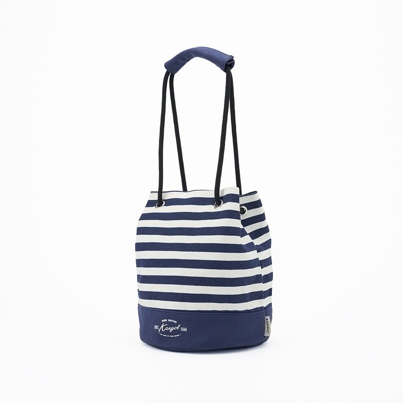 KANGO Kangaroo Stripe Bucket Bag-Blue - Messenger Bags & Sling Bags - Cotton & Hemp 